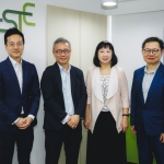 from left to right: Mr. Kasper NG, Prof. Ronald CHUNG, Ms. Michelle LI, GBS, Prof. Reggie KWAN