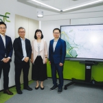 from left to right: Mr. Kasper NG, Prof. Ronald CHUNG, Ms. Michelle LI, GBS, Prof. Reggie KWAN